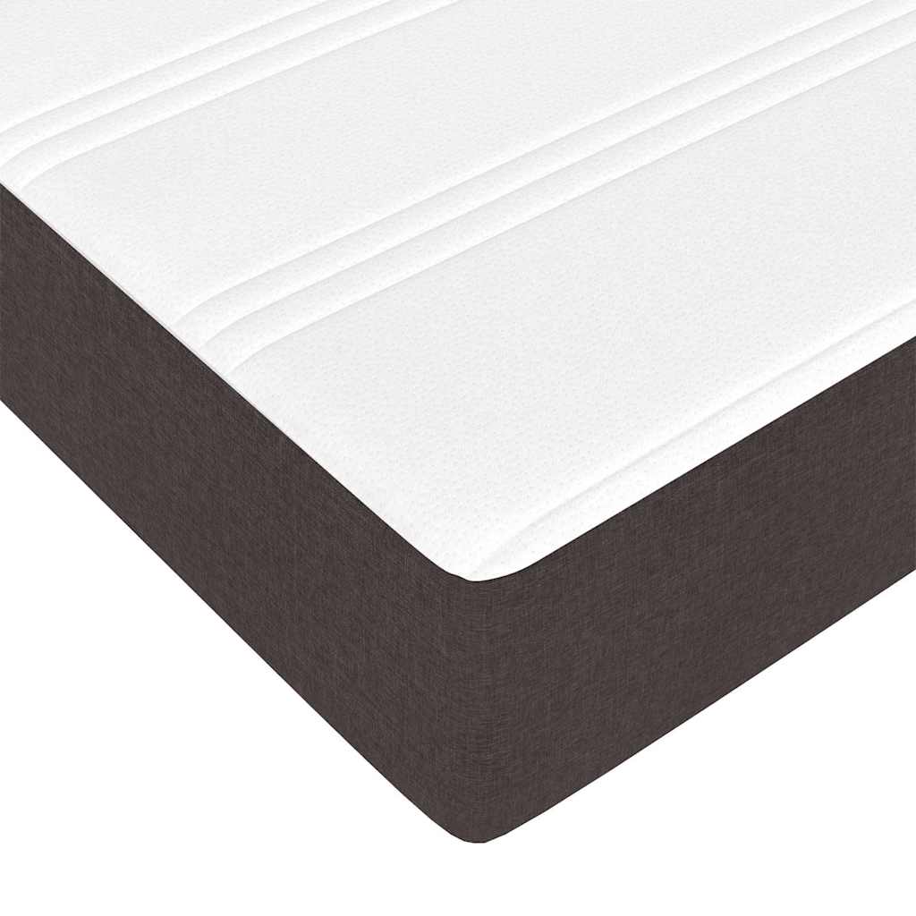 Boxspringbett Holzwerkstoff Dunkelbraun 120x190 cm Matratze mittel