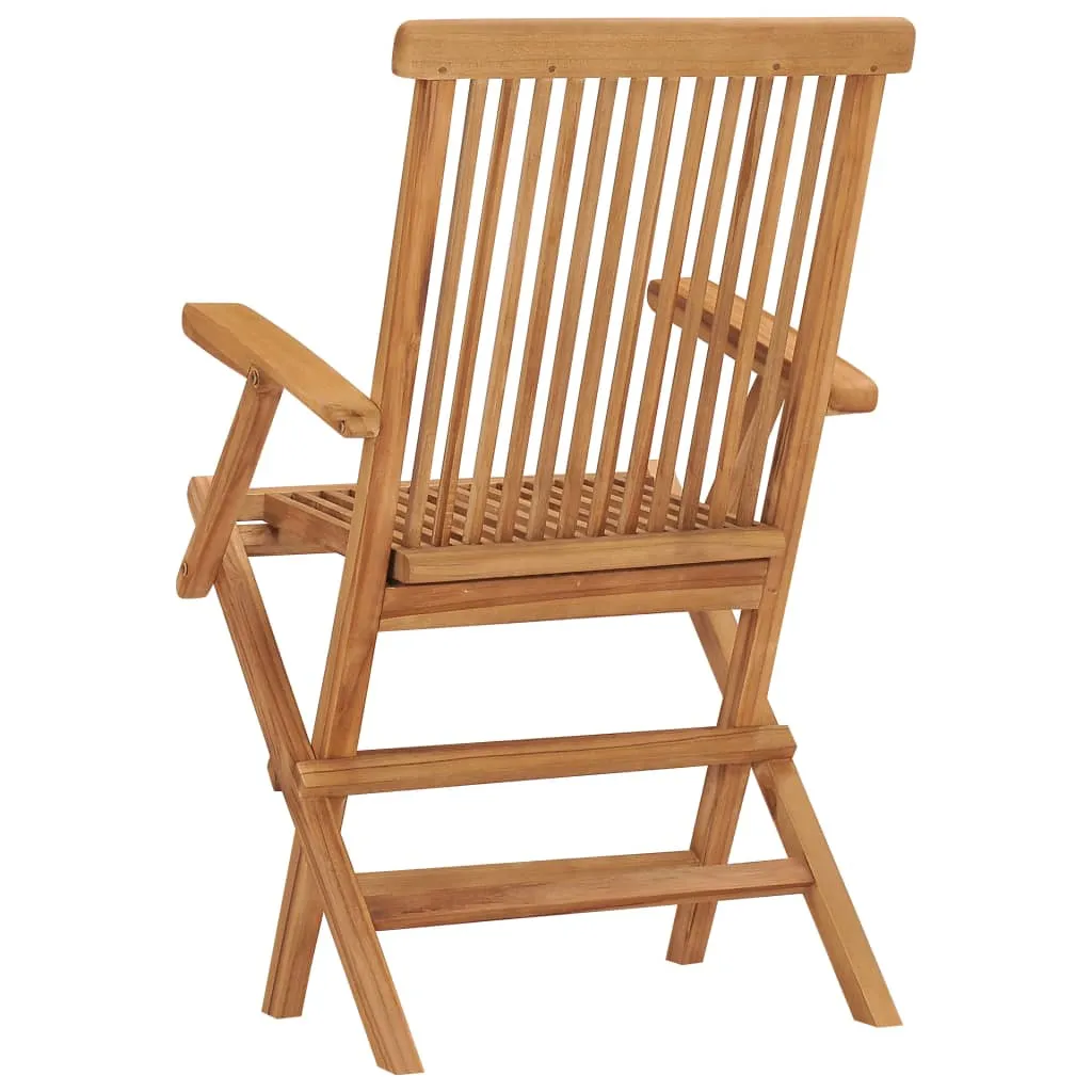 Klappstühle, 3-teilig, Massivholz Teakholz