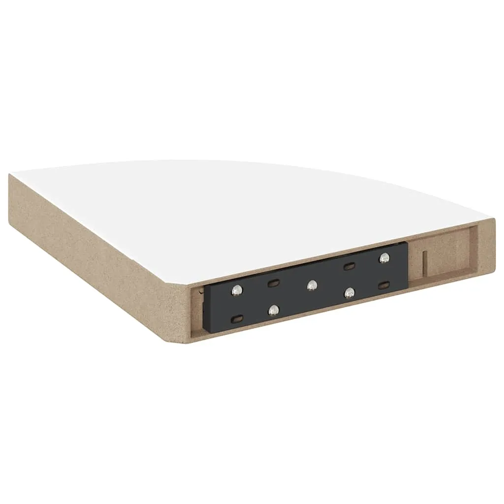 Schwebendes Eckregal MDF-Wabenstruktur Metall 25x25x3,8 cm Hochglanzweiß