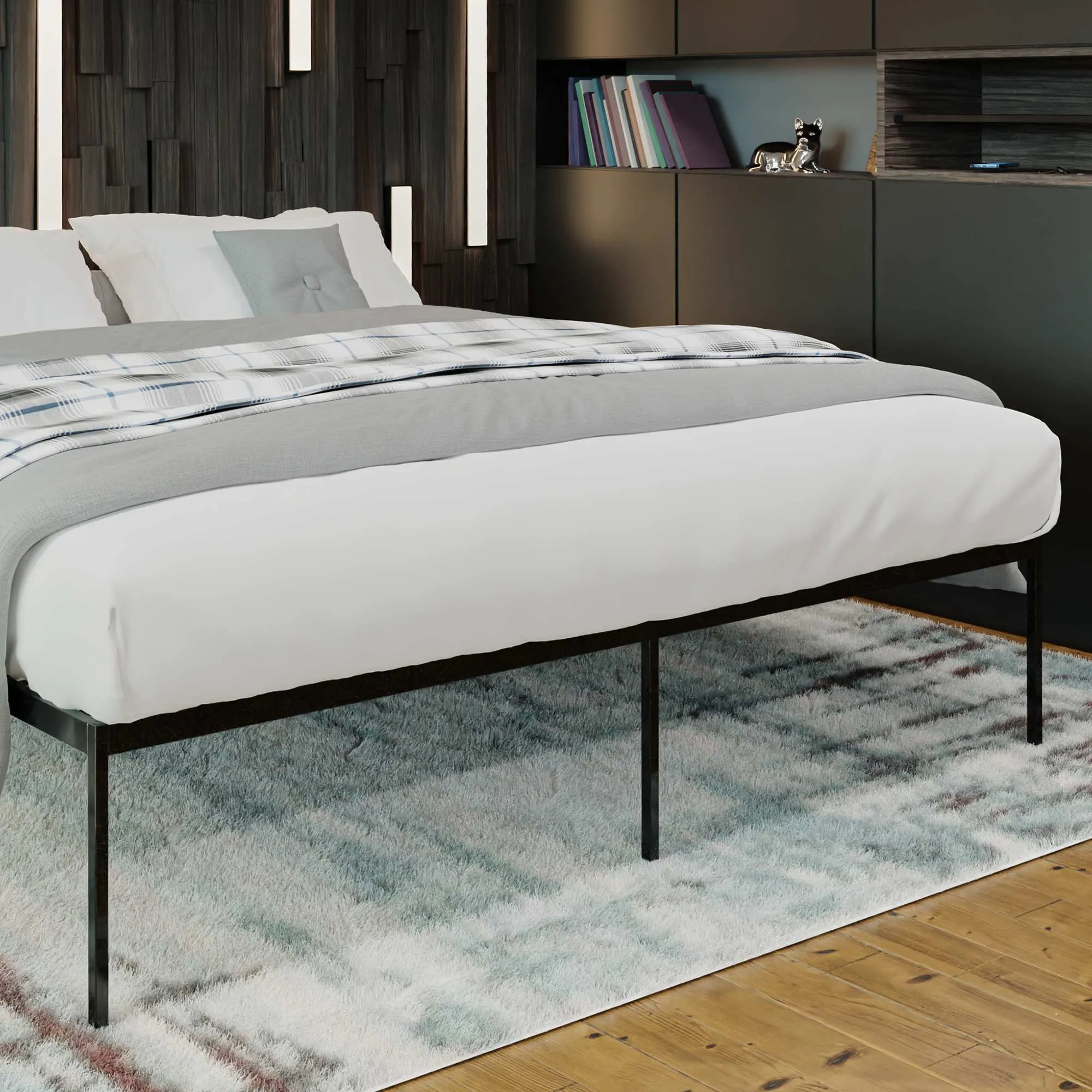 Metallbett Fargo 200 x 200 cm schwarz