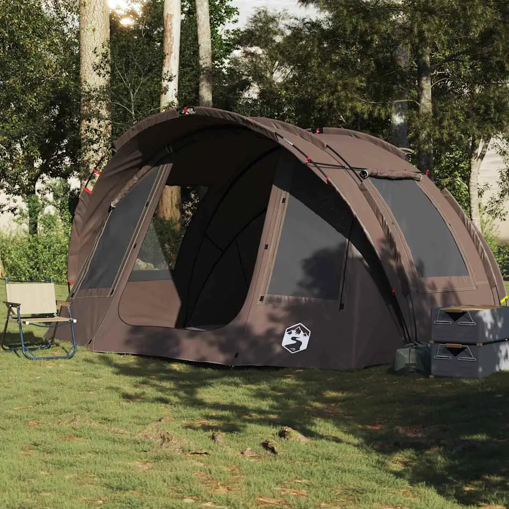 Angelzelt Campingzelt 330x315x176 cm Braun wasserdicht