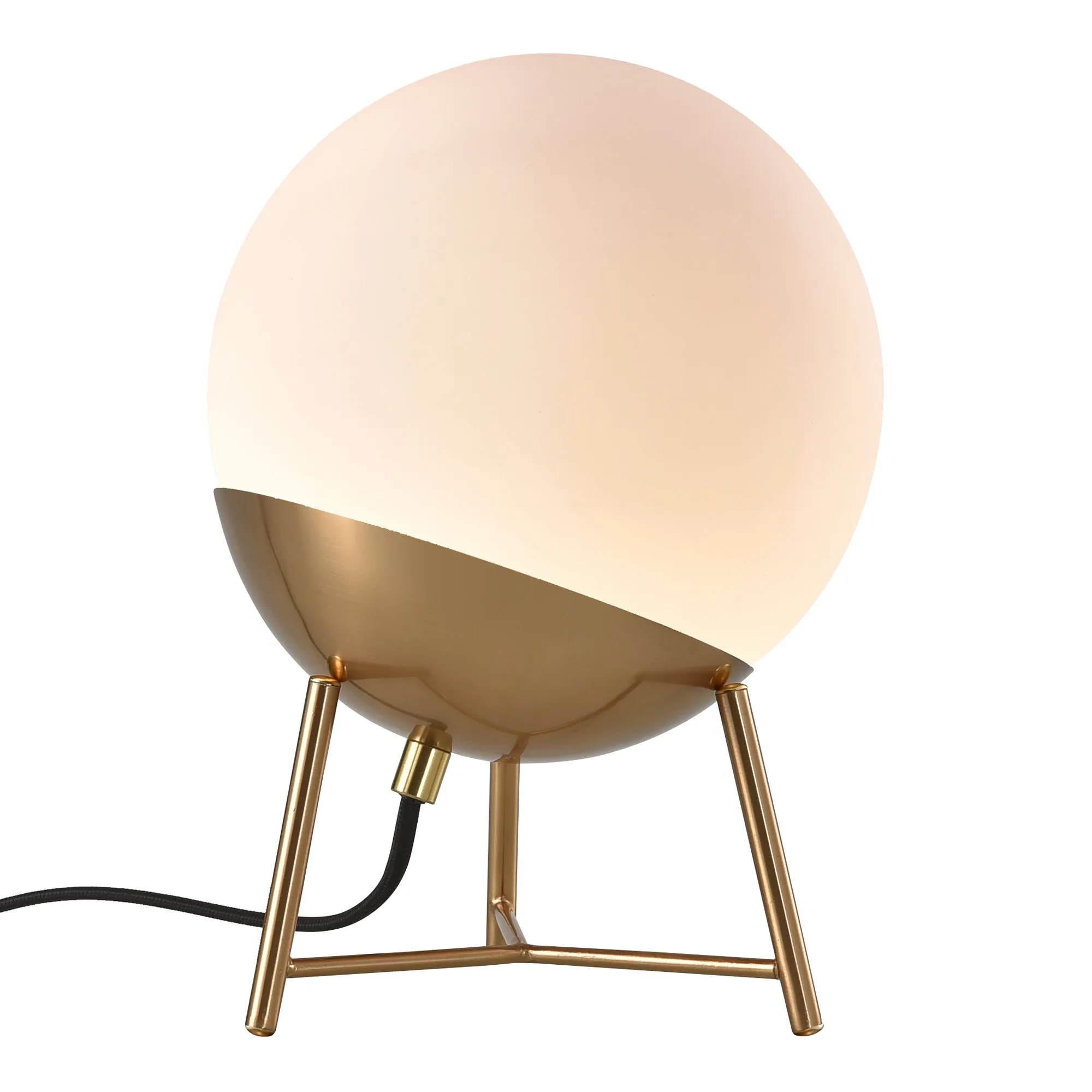tinkaro Tischlampe Chelsea Glas, Stahl Messing