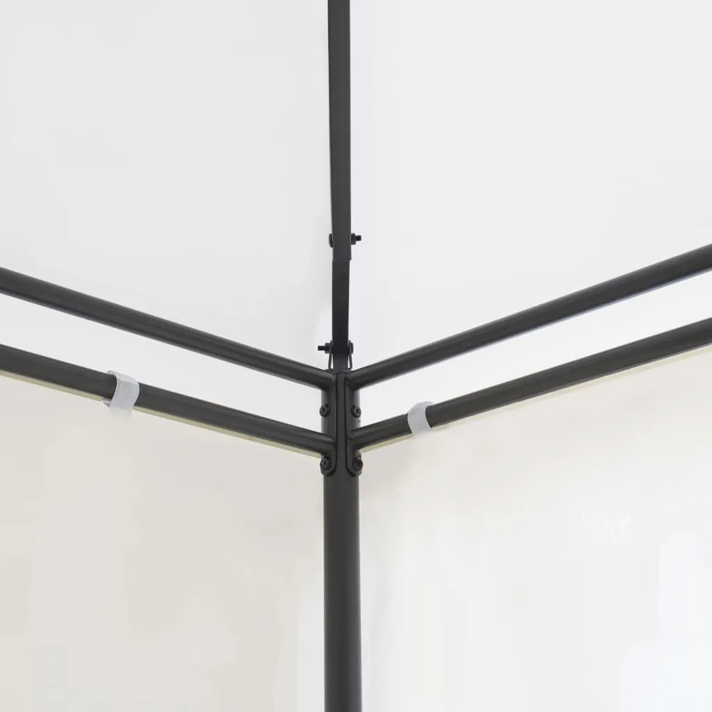 Moderner Gartenpavillon 600x298x270 cm Weiß mit Stahlrohrrahmen