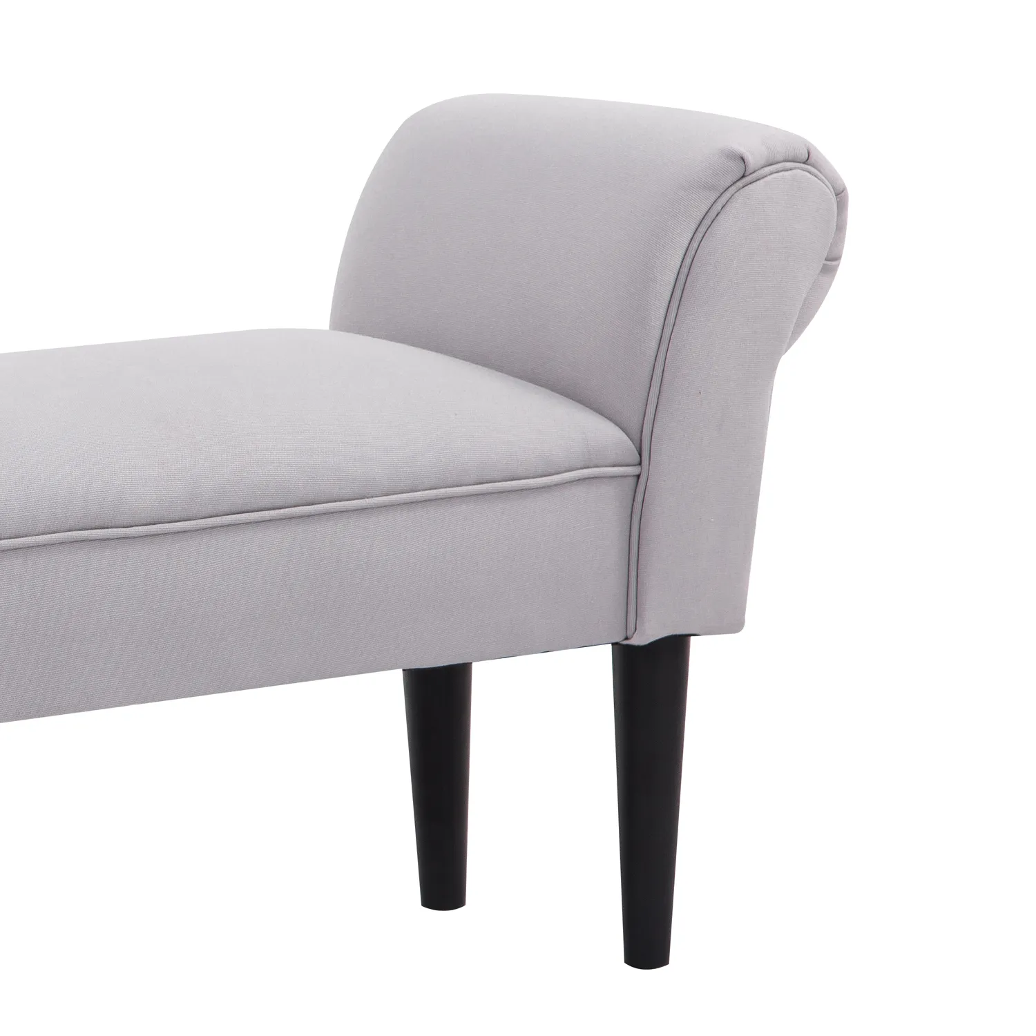 Sitzbank Grau 102L x 36B x 51H cm mit weicher Polsterung