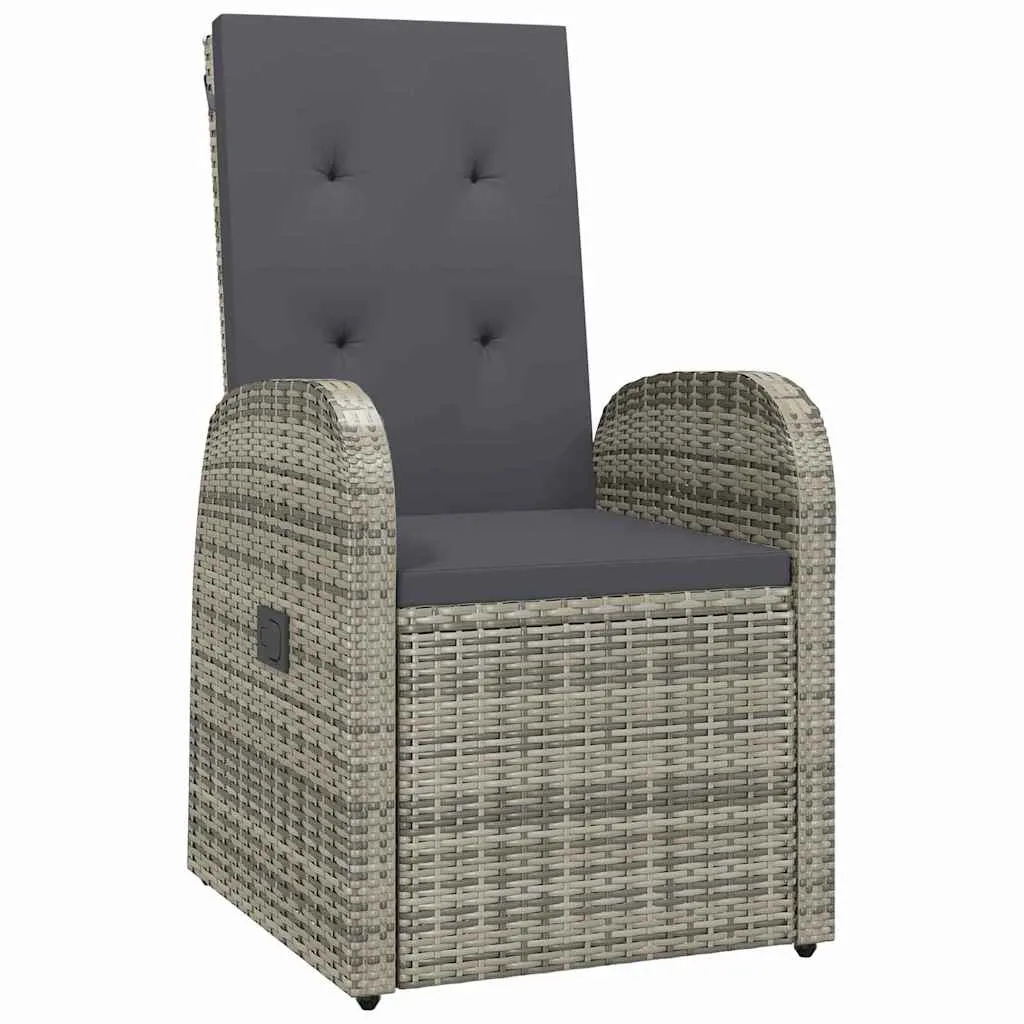 Gartentisch-Set Grau 200x80x73 cm mit 6 Stühlen 57x69x106 cm