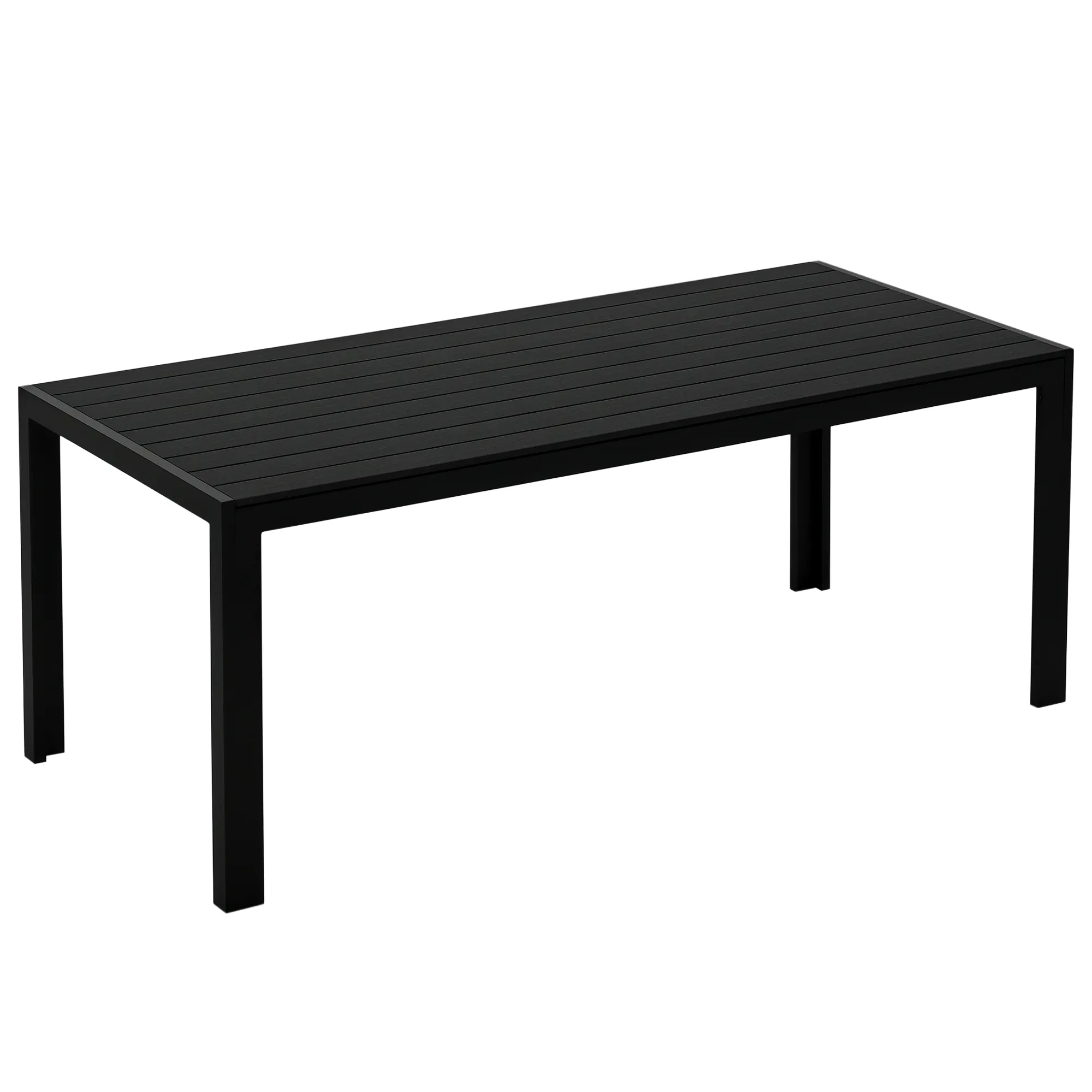 Balkontisch 190 x 84,5 x 72 cm Schwarz