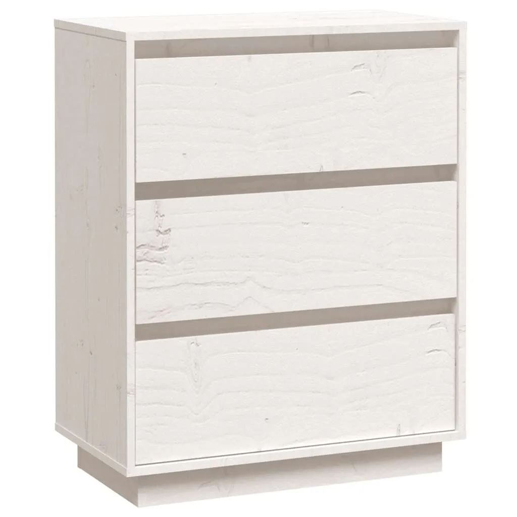 Sideboard Weiß 60x34x75 cm Massivholz Kiefer
