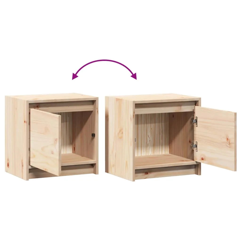 Eleganter Nachttisch aus Massivholz, 40 x 30,5 x 40 cm