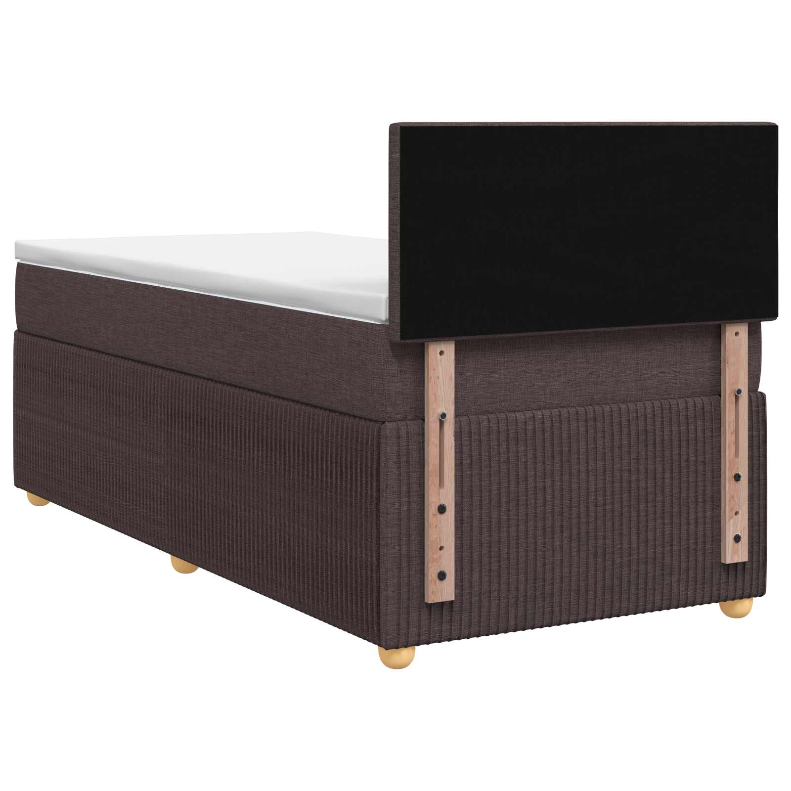 Boxspringbett mit Matratze, LED-Beleuchtung, 80x200 cm, Braun