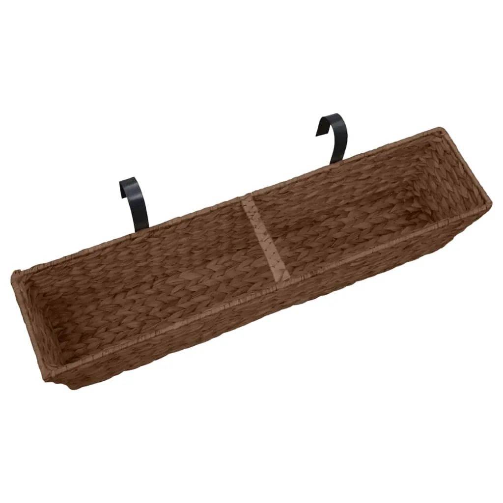 Blumentopfset Wasserhyazinthe Braun 80x20x18 cm mit 4 Innentöpfen