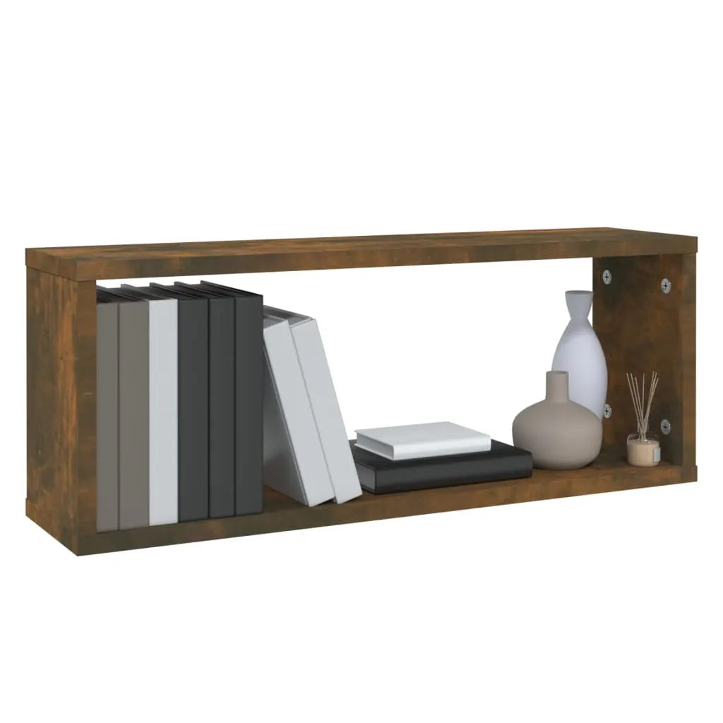 Würfelregal Räuchereiche 60 x 15 x 23 cm - 2er Set