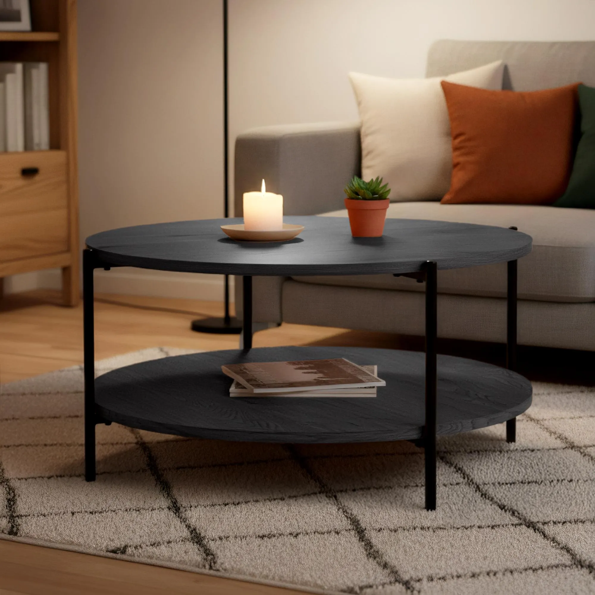 Couchtisch Edduma 80x80x40 cm grau