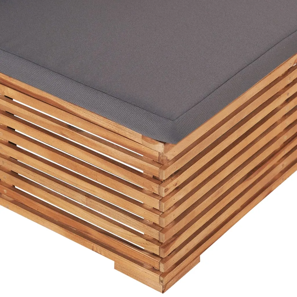 Gartensofa Naturholz 69,5 x 69,5 x 60 cm Dunkelgrau