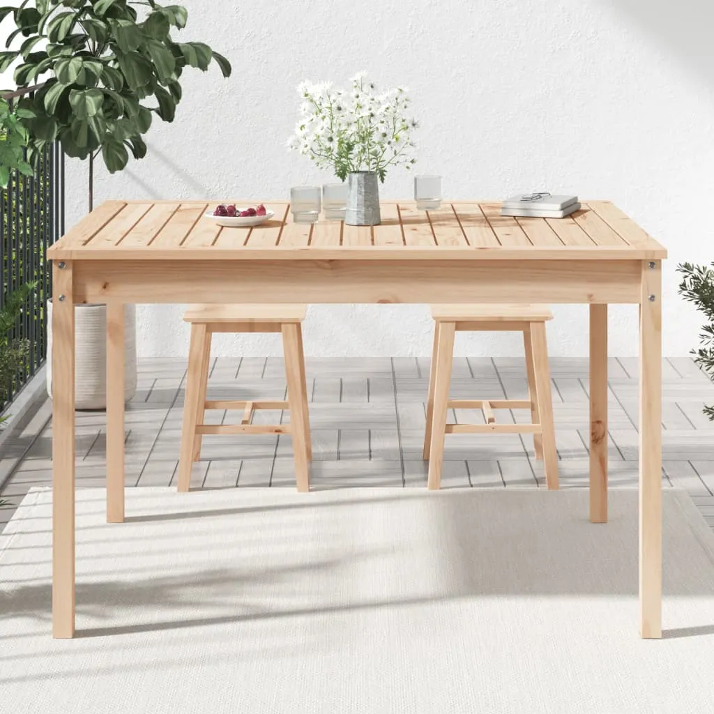Klassischer Gartentisch aus massivem Kiefernholz 121x82,5x76 cm