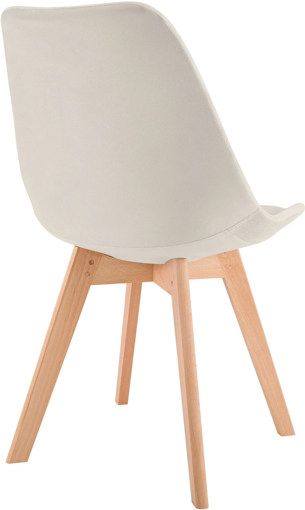 Esszimmerstuhl Linares 83x49x50 cm Beige Kunstleder