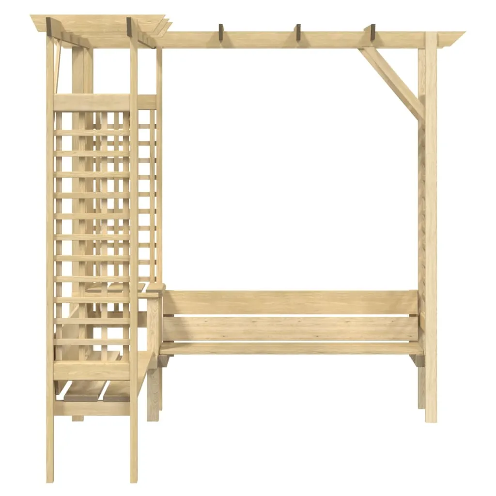 Eck-Pergola aus grün imprägniertem Massivholz 190x190x200 cm, Grün