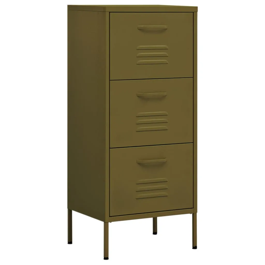 Lagerschrank Olivgrün 42,5 x 35 x 101,5 cm aus Stahl