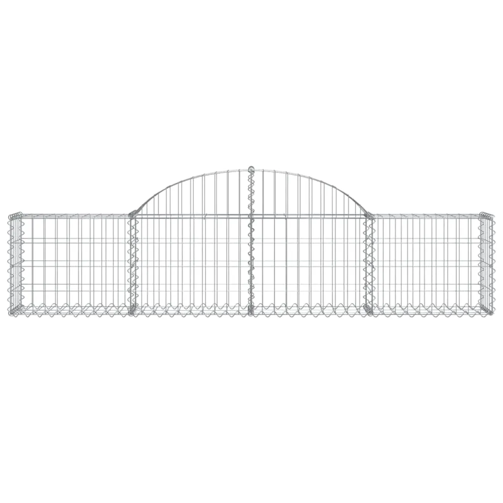 Gabionenkorb Silbern 200 x 30 x 40/60 cm