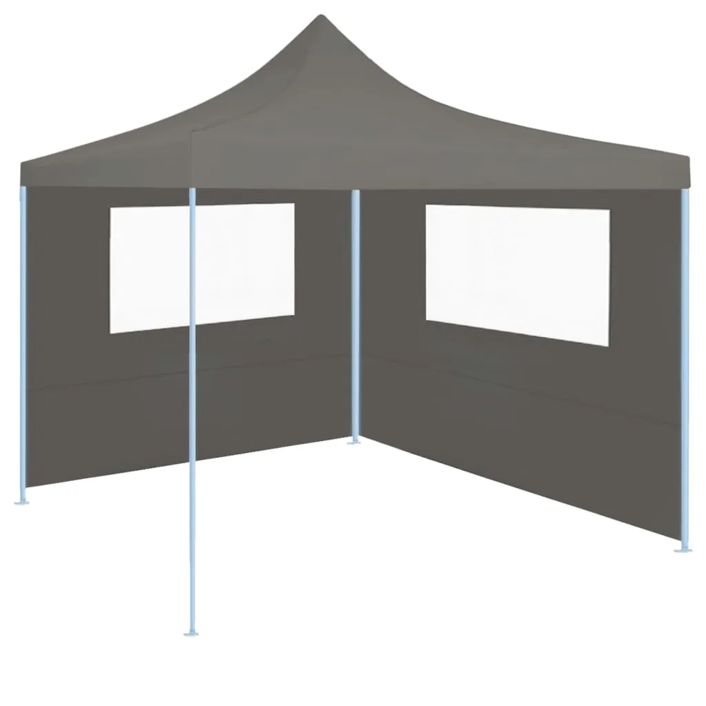 Pavillon-Seitenwand Anthrazit 4 x 2 m mit PVC-Fenster