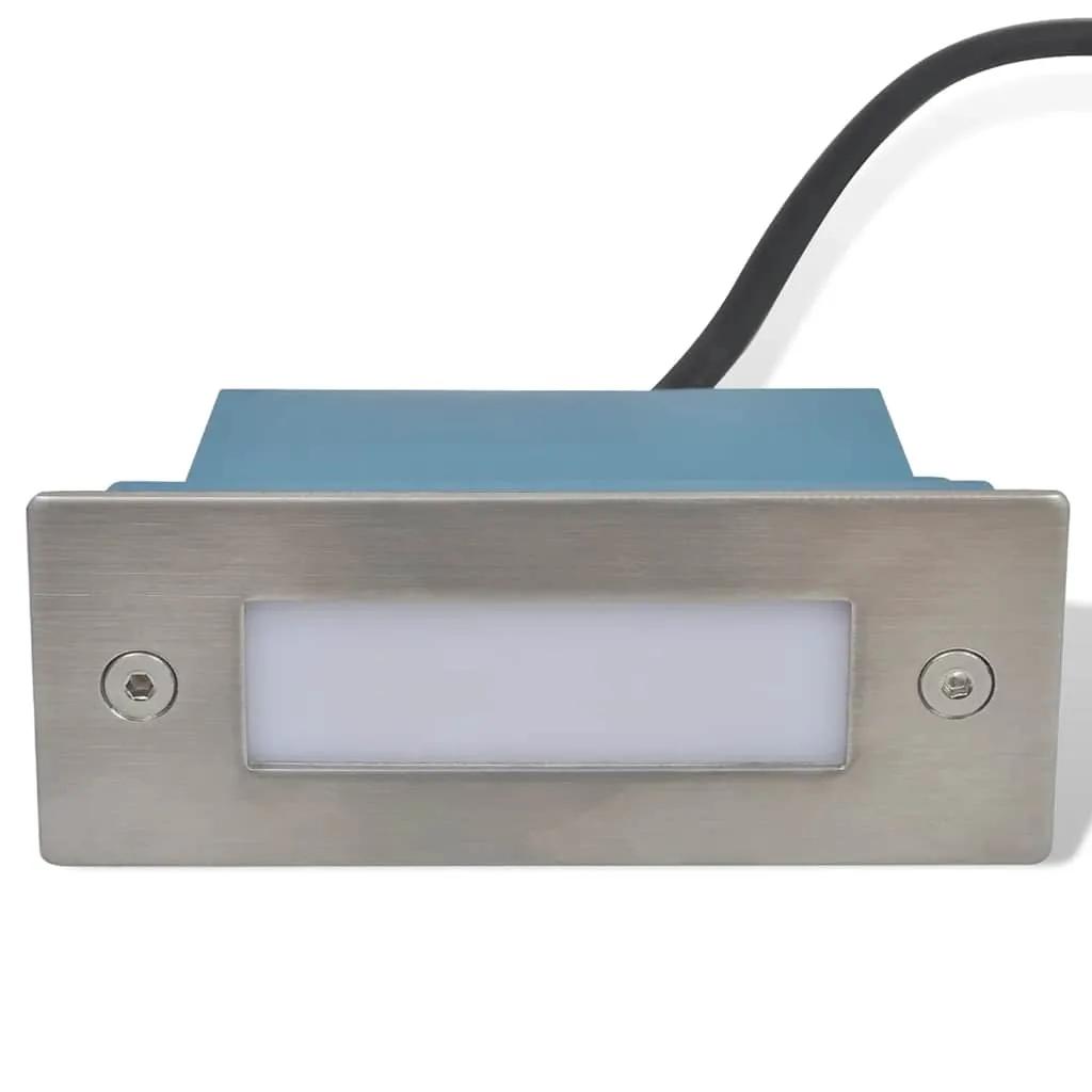 LED-Treppenleuchten 44x111x56 mm Edelstahl Aluminium Warmweiß