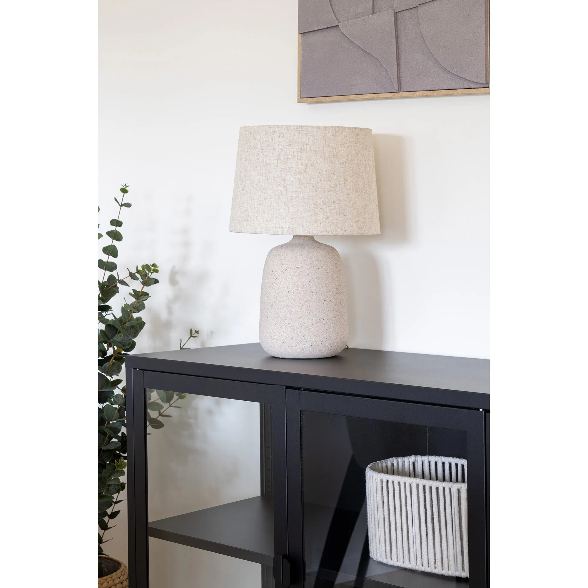 tinkaro Tischlampe Croft Keramik 30 x 30 x 46 cm Stein