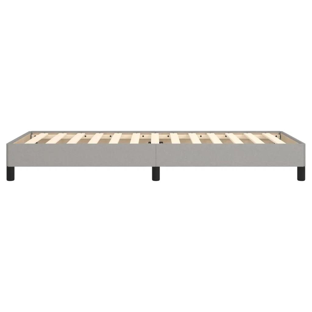 Bettgestell ohne Matratze Hellgrau 90x190 cm Stoff