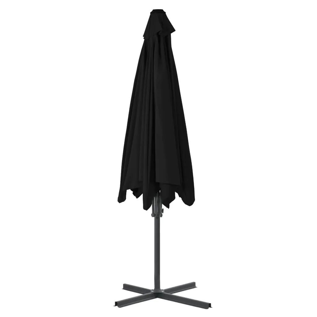 Eleganter Gartenschirm Schwarz 300x230 cm mit stabilem Stahlgestell