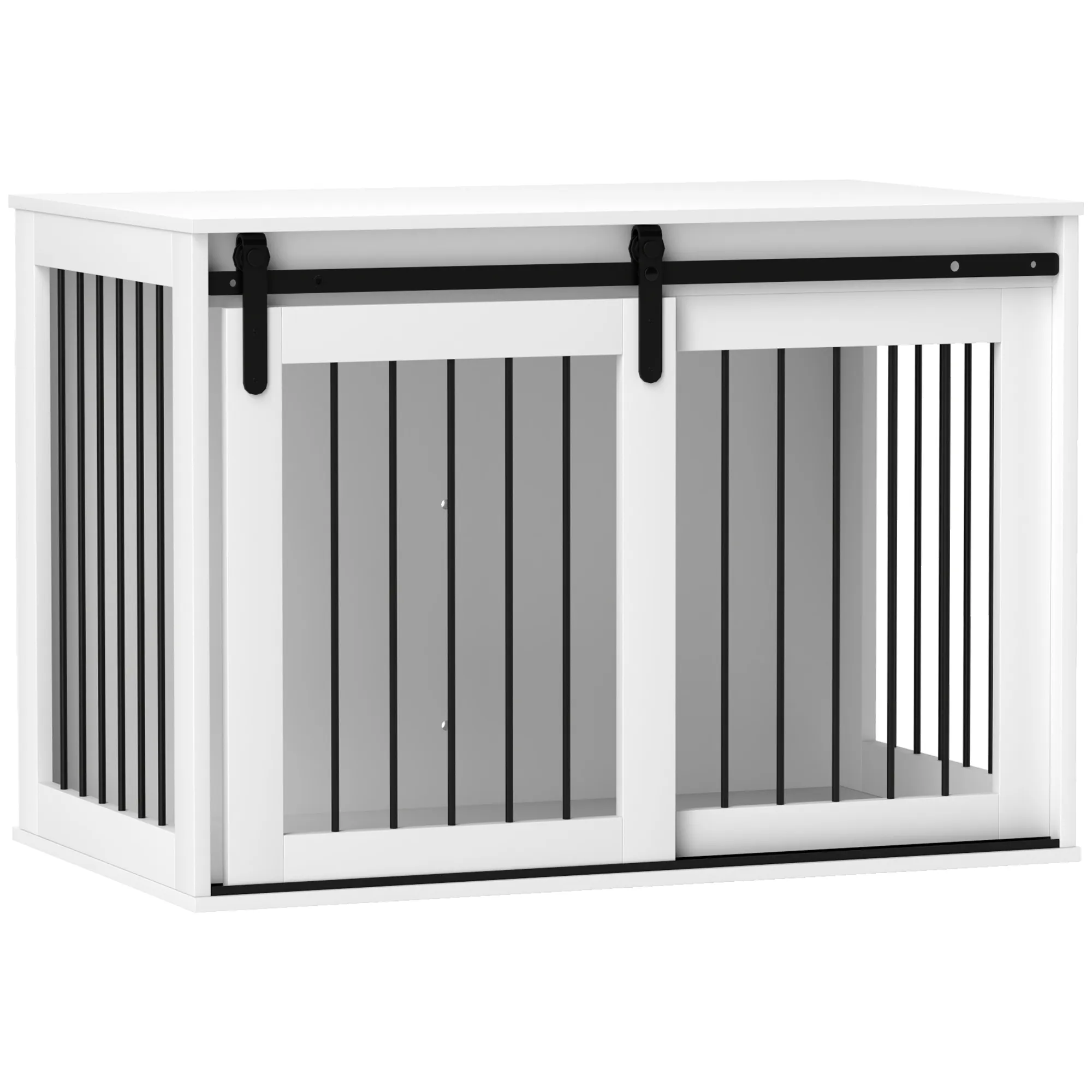 Hundekäfig Weiß 98L x 58B x 61H cm