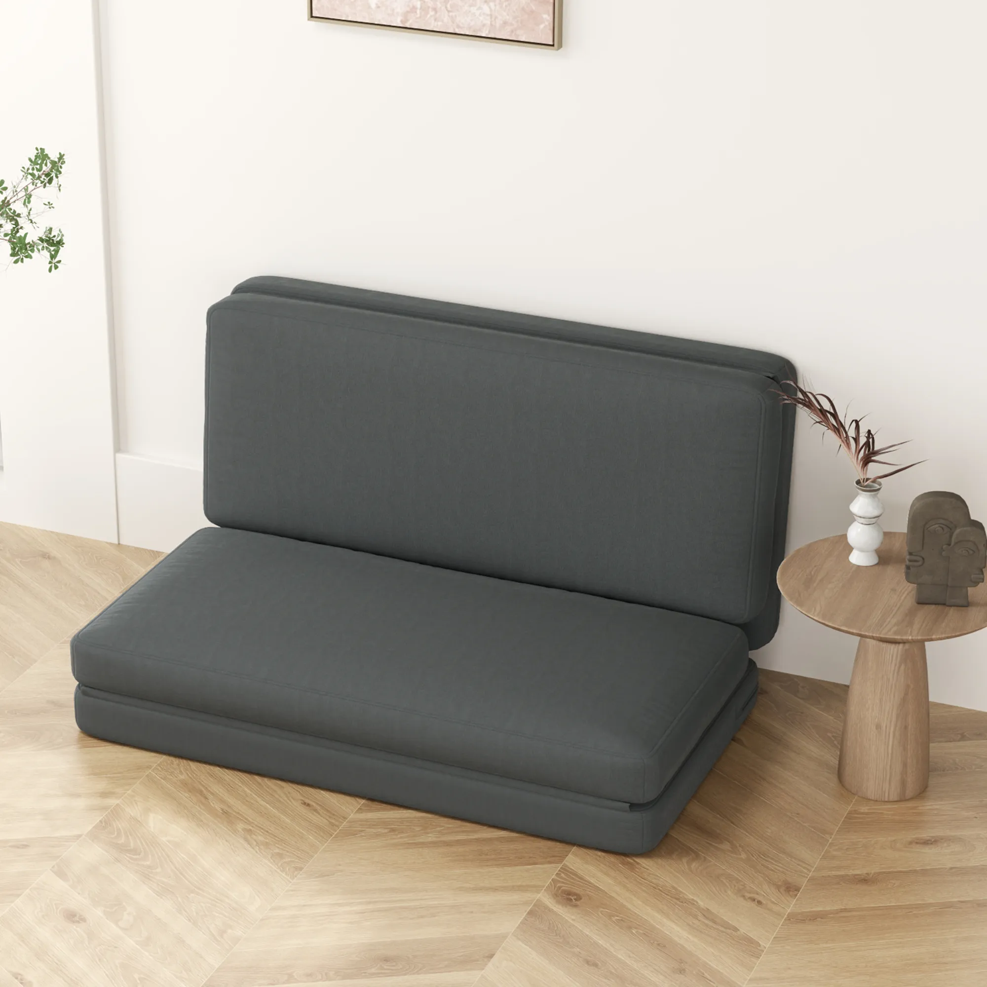 Bodensofa Dunkelgrau 138B x 90T x 70H cm