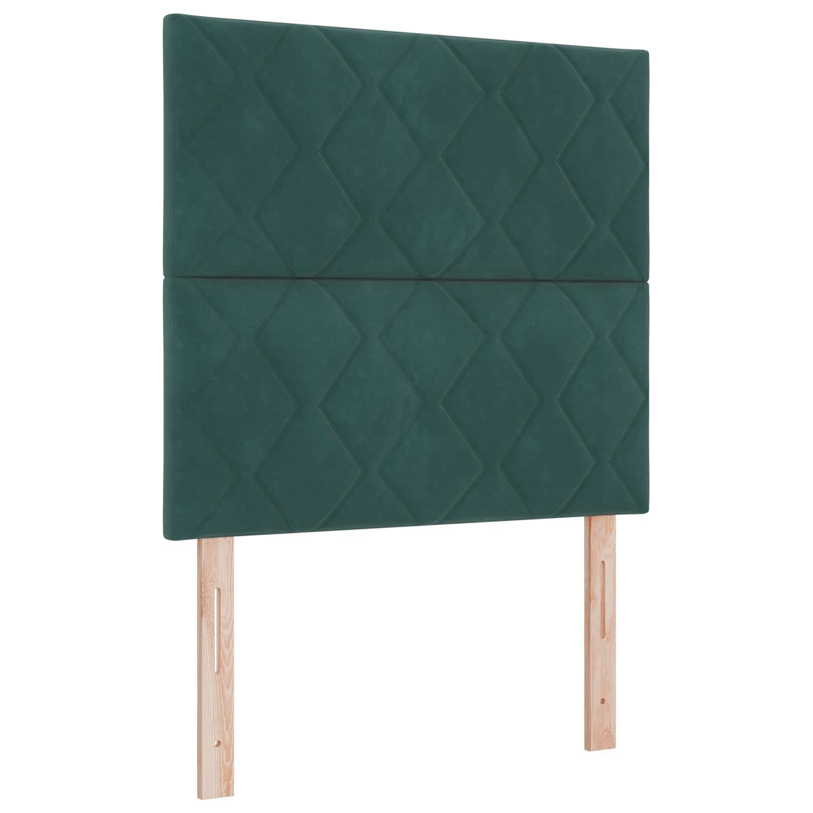 LED-Boxspringbett mit Matratze & Topper 90 x 190 cm Samt Dunkelgrün