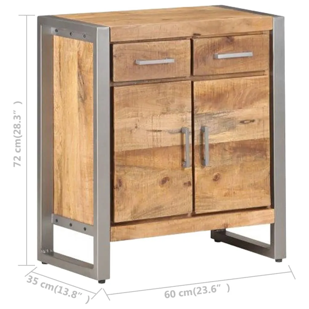Sideboard 60x35x72 cm Raues Mangoholz