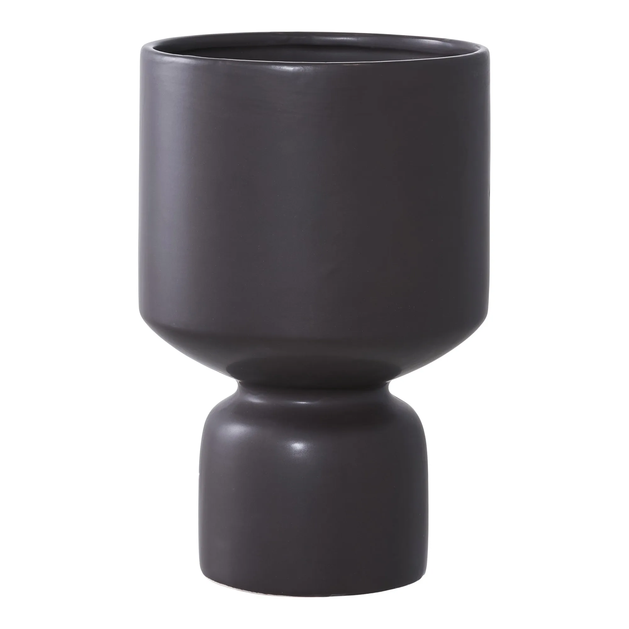 tinkaro Blumentopf Keramik ø15x23,5 cm Schwarz