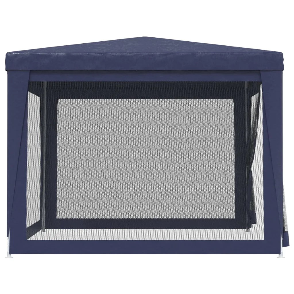 Blaues Partyzelt 300x300x246 cm mit robustem Eisenrahmen und Mesh-Seitenwänden