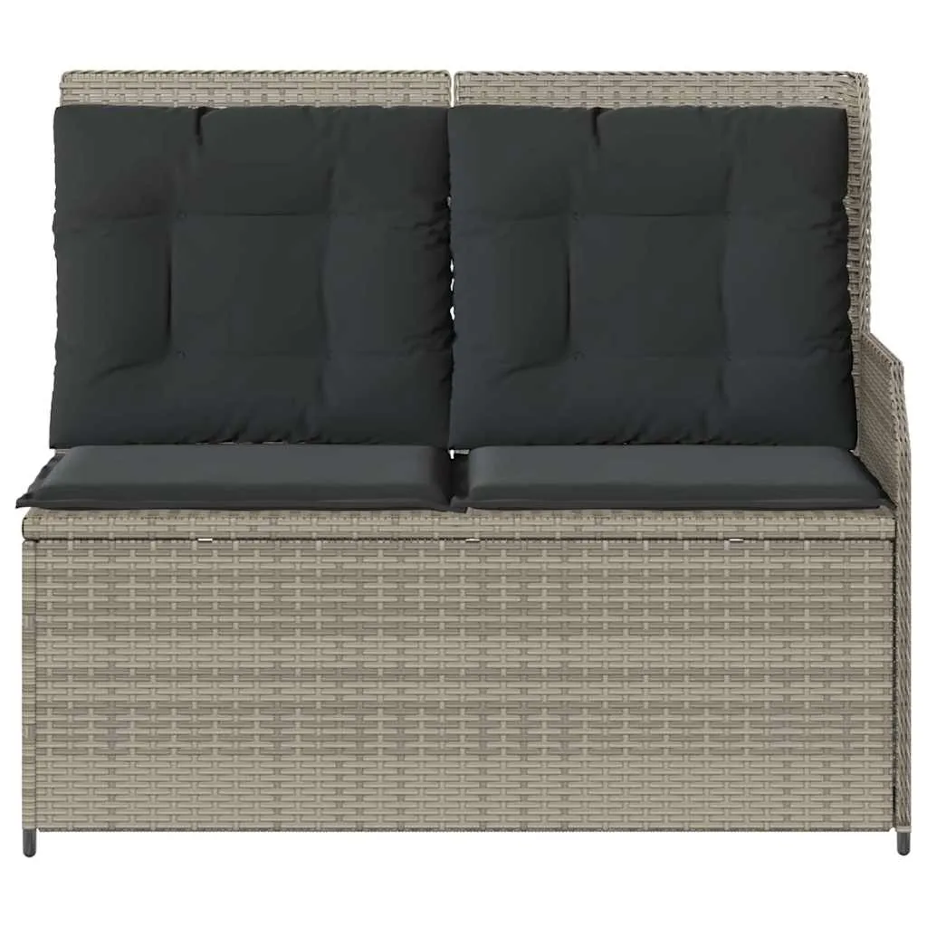 Garten-Relaxbank Hellgrau 110 x 67 x 95 cm