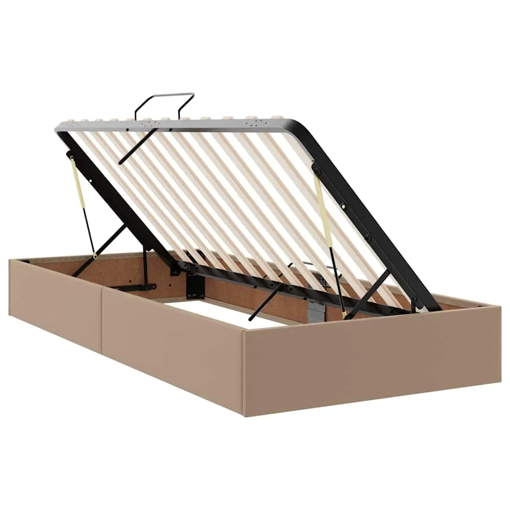 Stauraum-Bett mit Matratze 180 x 200 cm Cappuccino
