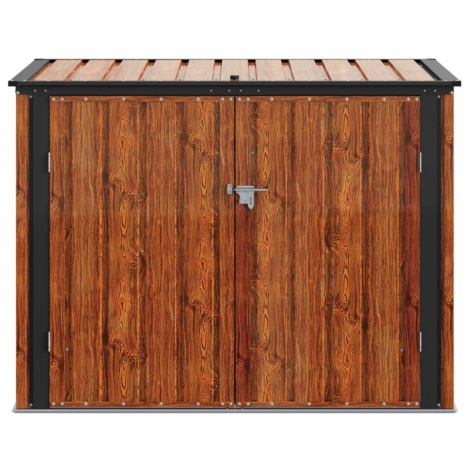 Abschließbare Gartenlagerbox 151,5x82x110,5 cm Braun Stahl