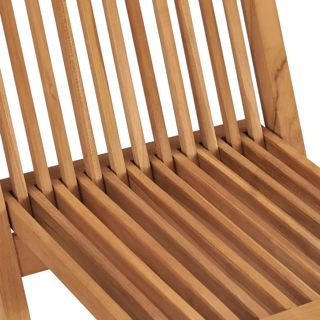 Klappstühle, 4 Stück, Massivholz Teakholz