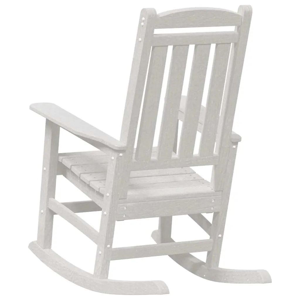 Garten-Schaukelstuhl Weiß 92 x 70 x 108 cm aus Polyethylen
