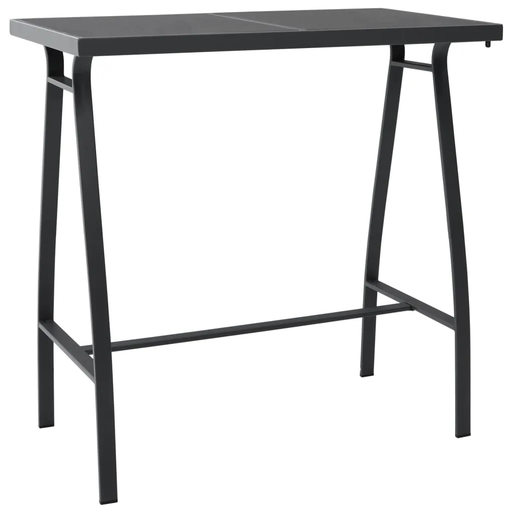 Eleganter Bartisch 110x60x110 cm in Schwarz und Dunkelgrau