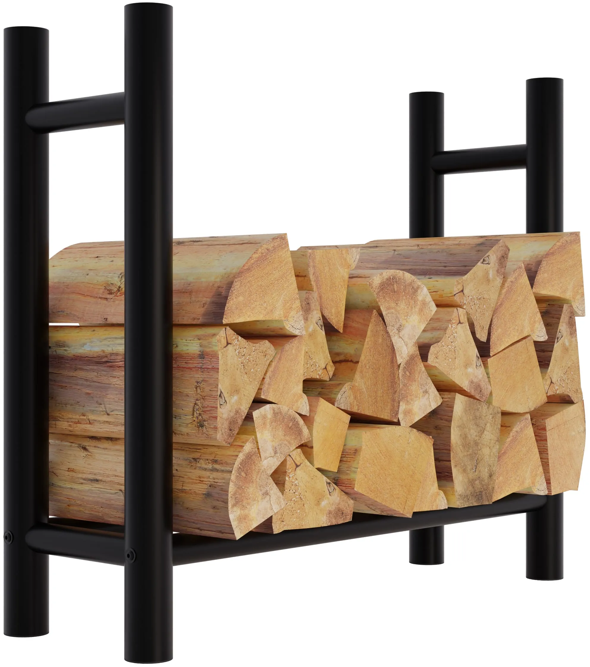 Kaminholzständer Medya 30x80x80 cm schwarz
