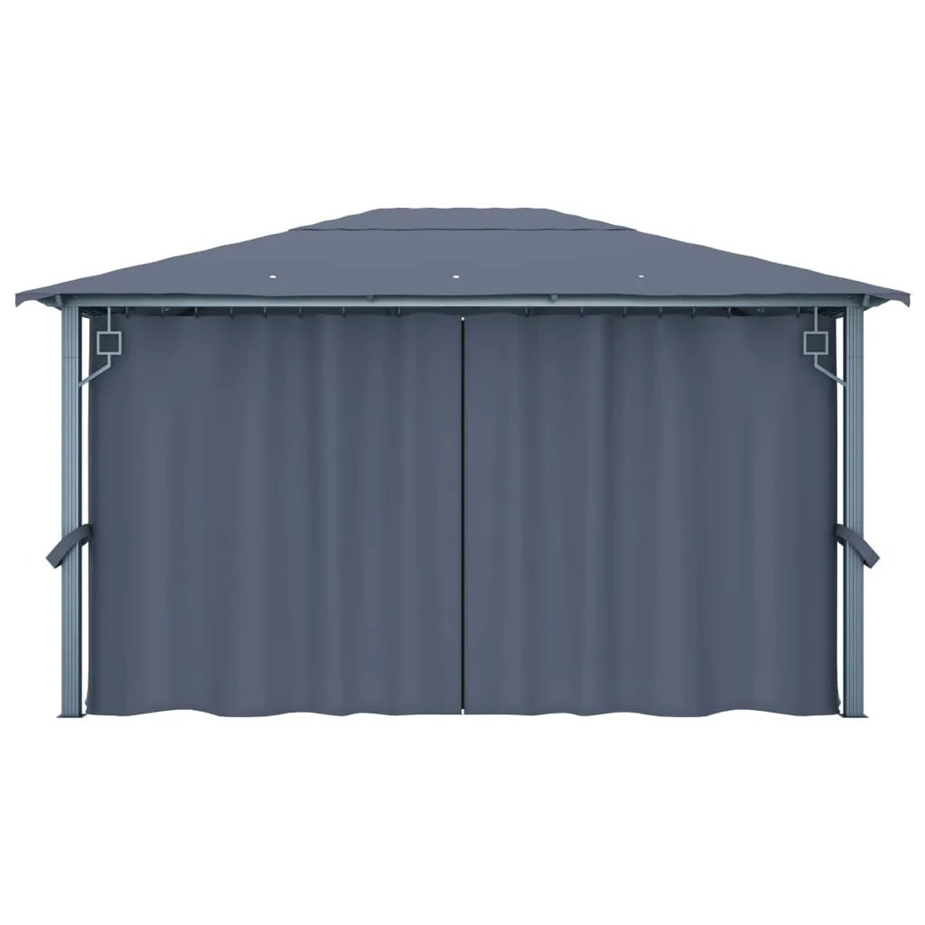Pavillon Anthrazit 400x300x270 cm mit Aluminium- und Stahlgestell