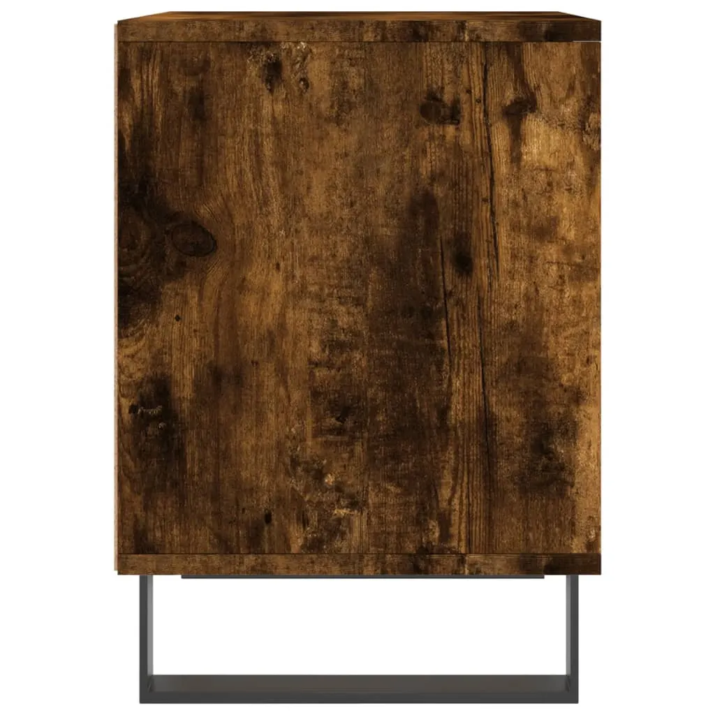 Nachttisch Räuchereiche 40 x 35 x 50 cm mit Metallbeinen