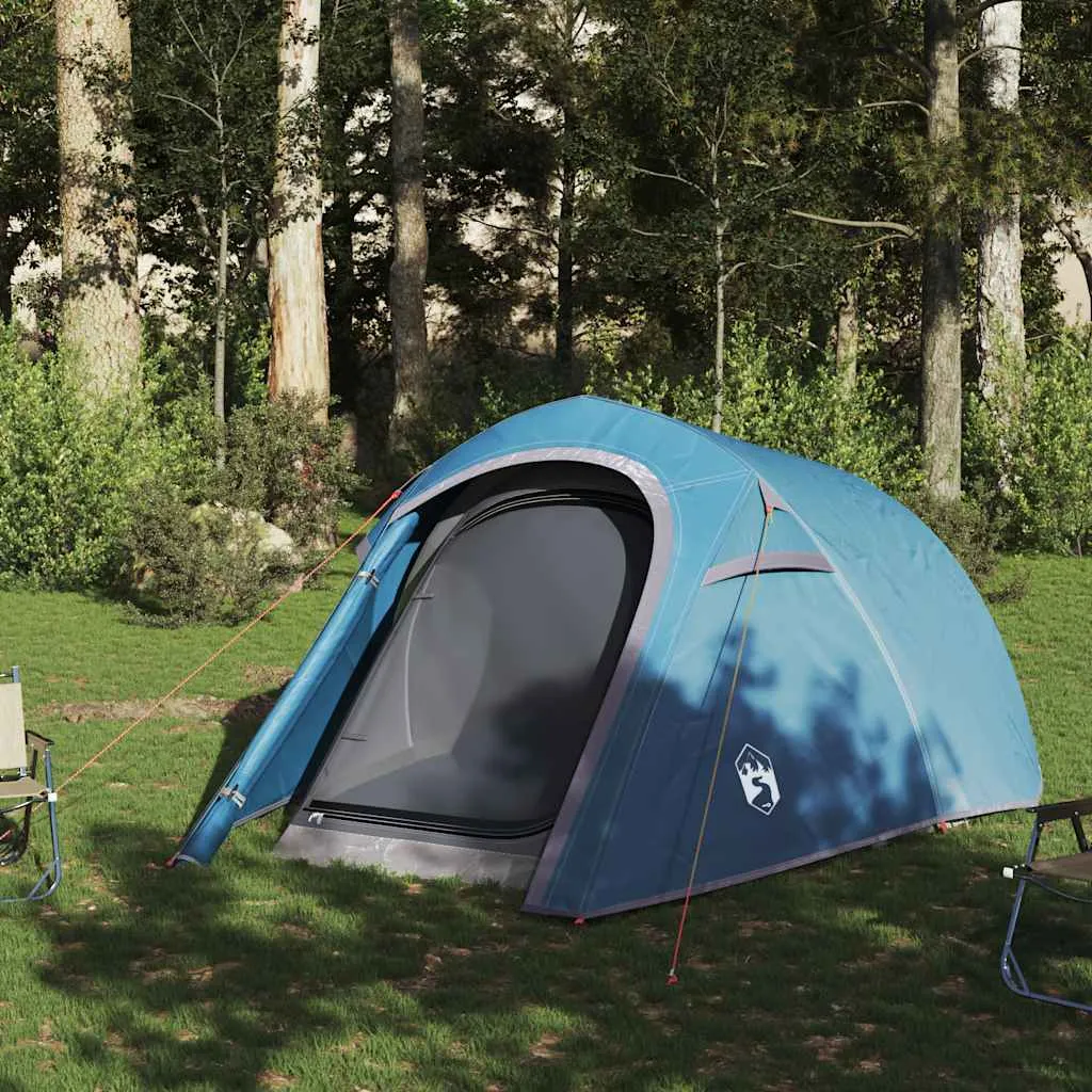 Campingzelt Tunnelzelt Blau 283x193x125 cm für 3 Personen