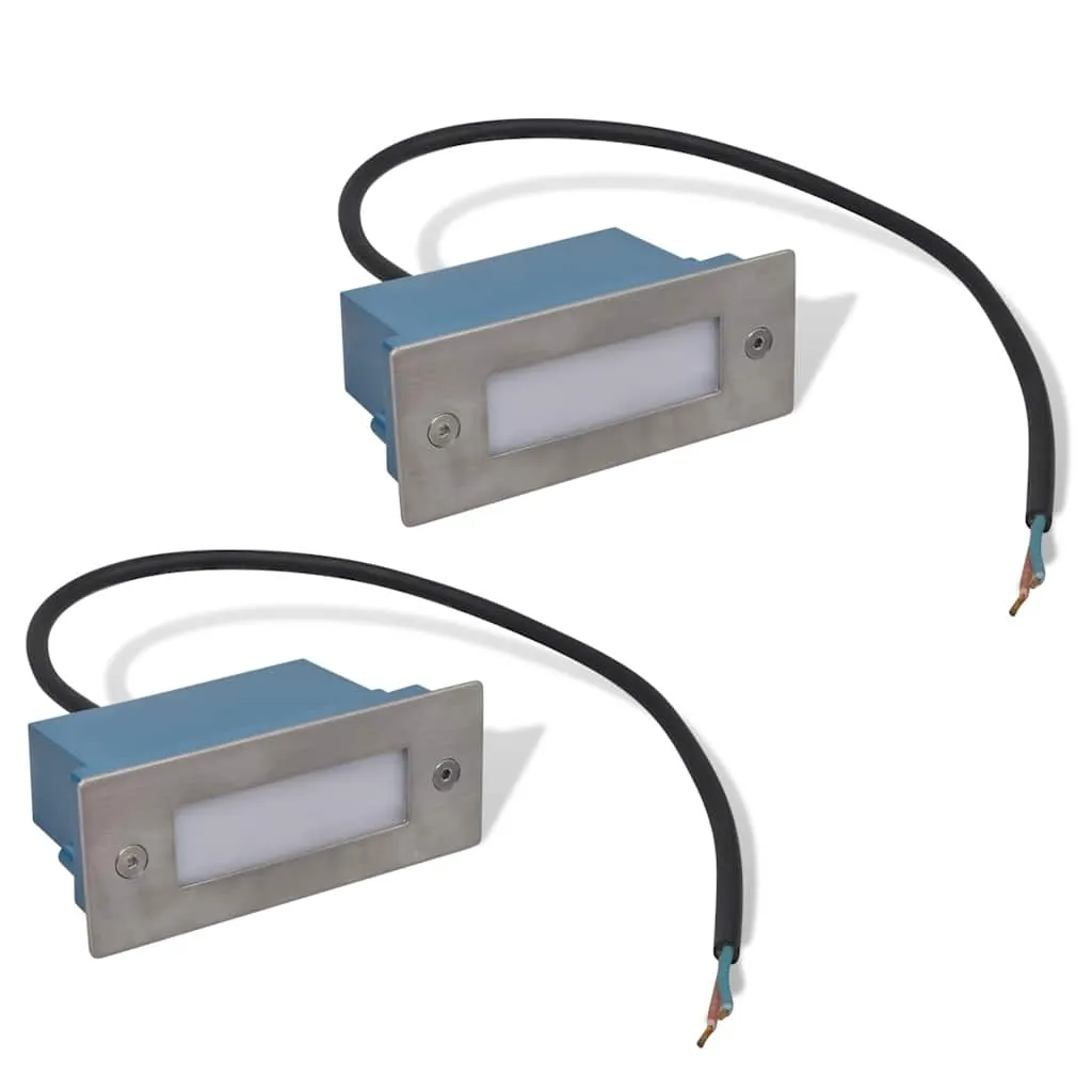 LED-Treppenleuchten 44x111x56 mm Edelstahl Warmweiß IP54