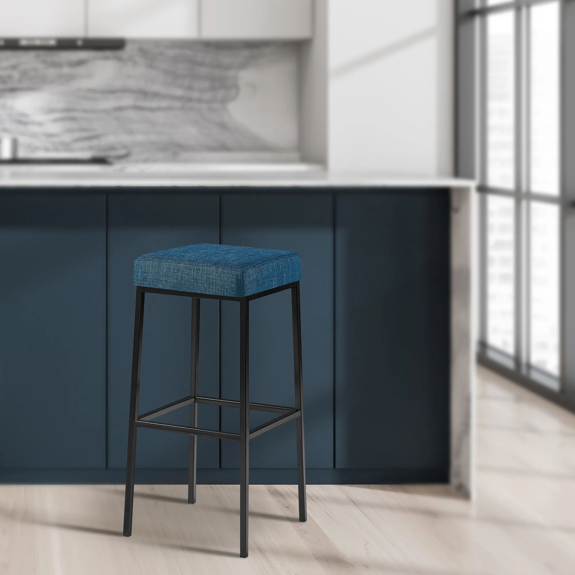 Barhocker Montreal Set 37x37x78 cm Blau