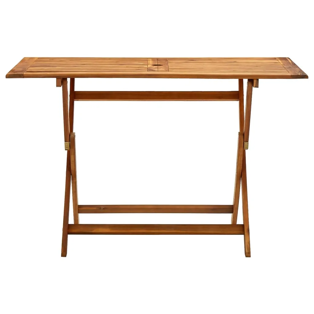 Klappbarer Gartentisch 120x70x75 cm Massivholz Akazie