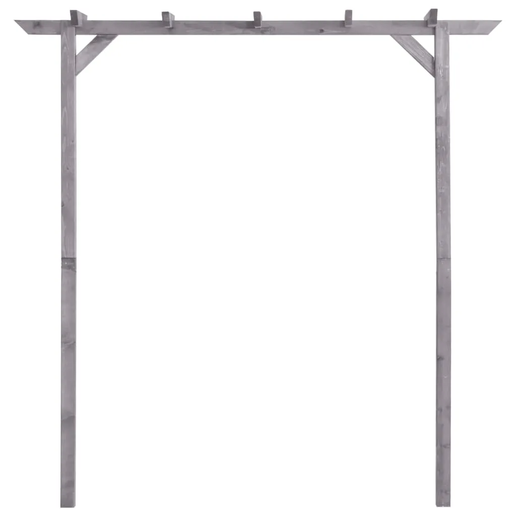 Stilvolle Pergola aus imprägniertem Massivholz 200x40x205 cm Grau