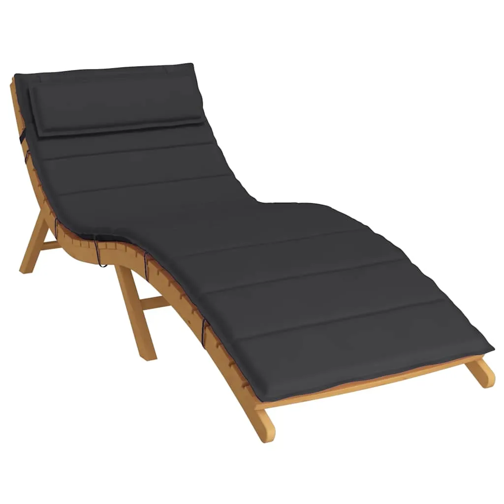 Bequeme Liegenauflage 180x60x4 cm in Schwarz