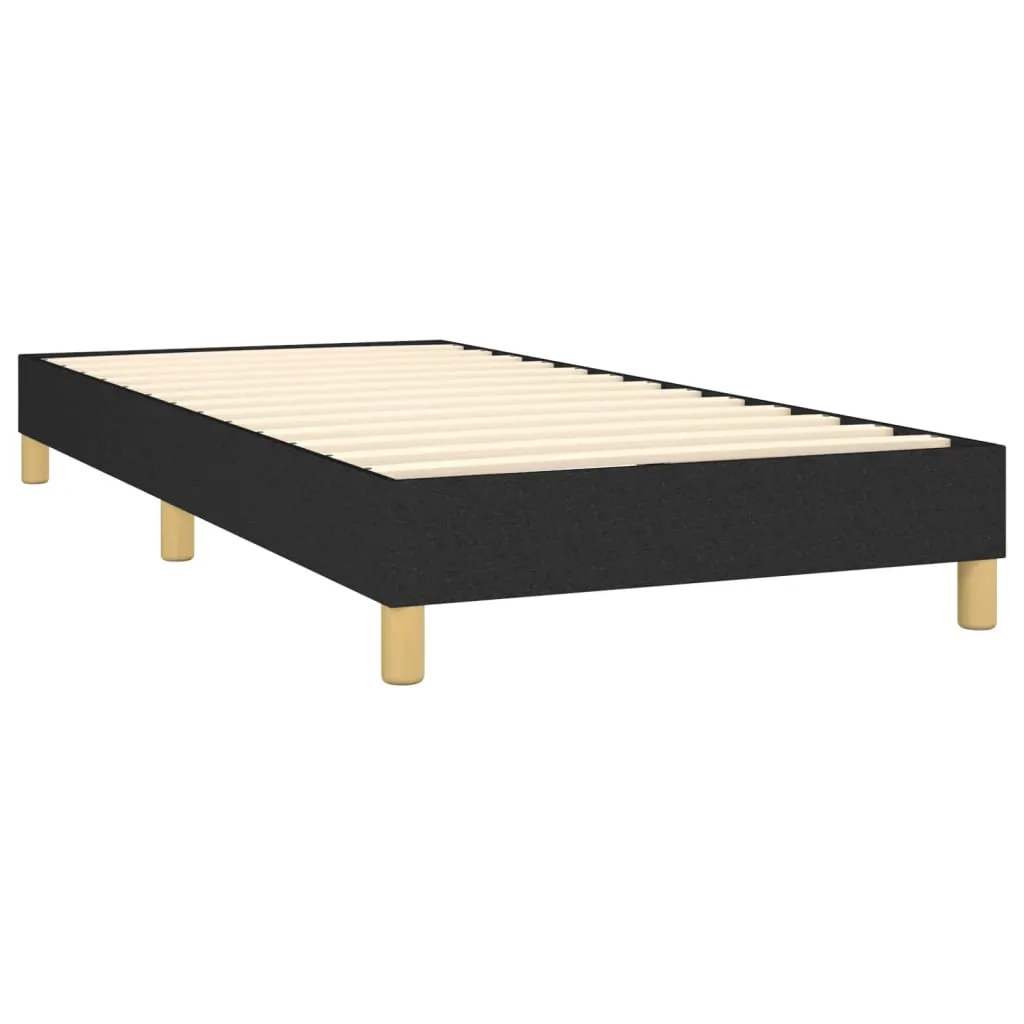 Boxspring-Bettrahmen Stoff Schwarz 203x100x25 cm