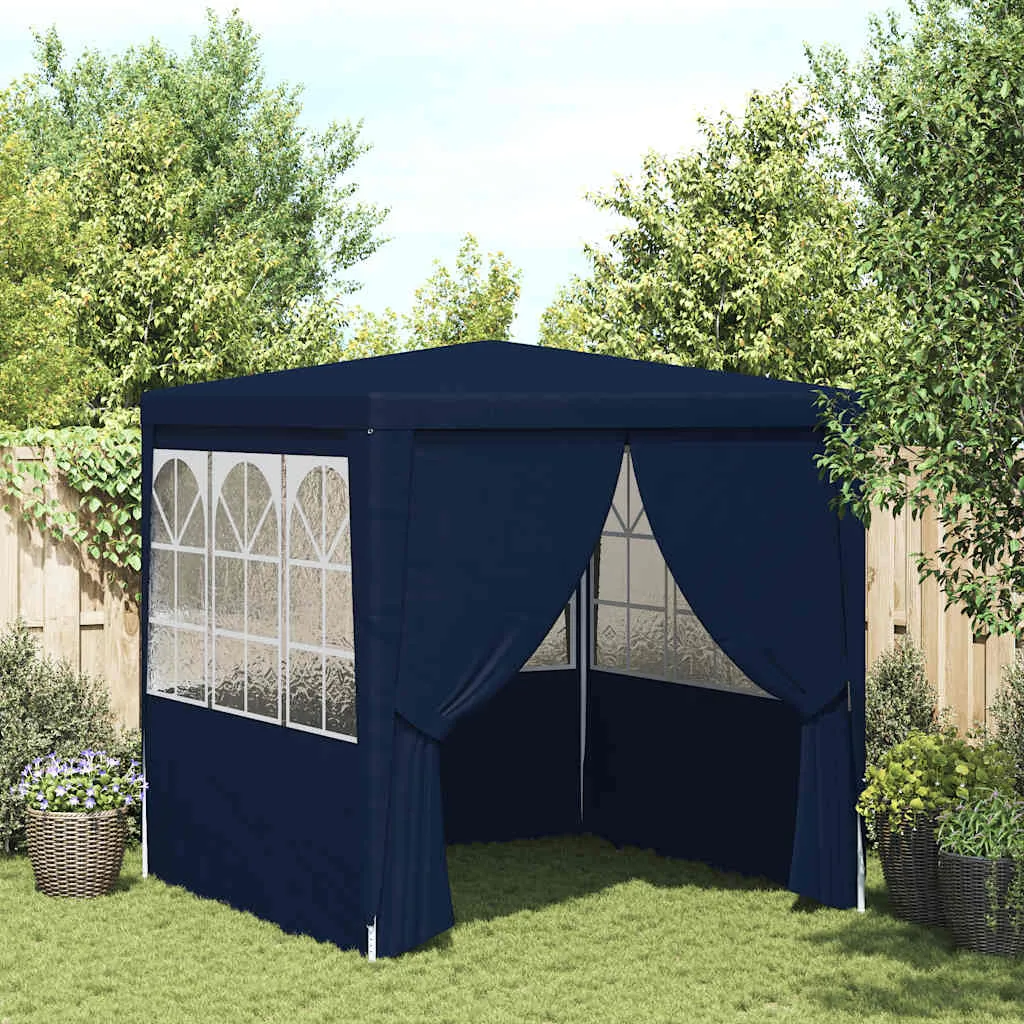 Partyzelt Blau 2 x 2 x 2,4 m mit UV- und wasserbeständigem Material